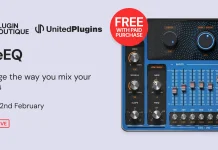 PLUGIN BOUTIQUE – FREE WITH ANY PURCHASE – Claim your FREE copy of FireEQ by United Plugins, ends 2nd February
